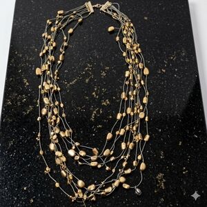 Chico's Elegant Gold Multi-Strand Necklace NWT